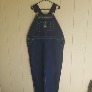 Liberty Carpenter  Men’s Denim Bib Overalls 44× 30 Medium Wash 100% Cott…